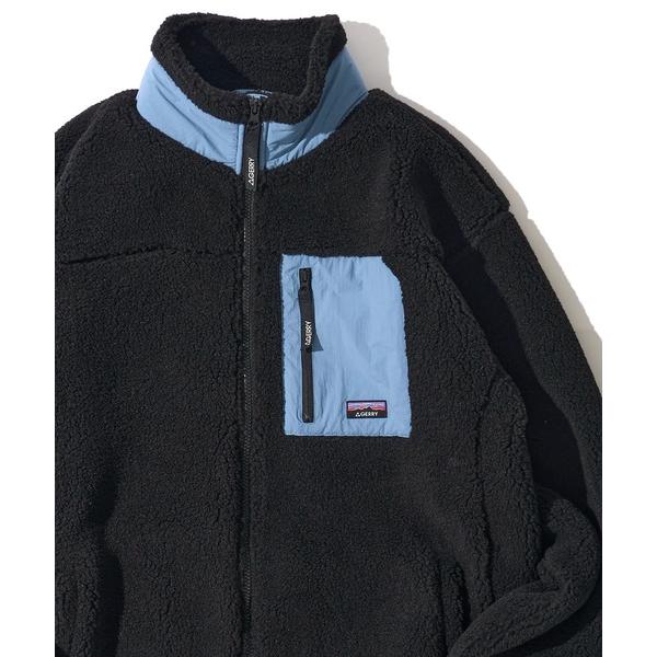 ブルゾン アウター 「GERRY」シープボアナイロン切替え スタンドカラージャケット メンズ レディ...