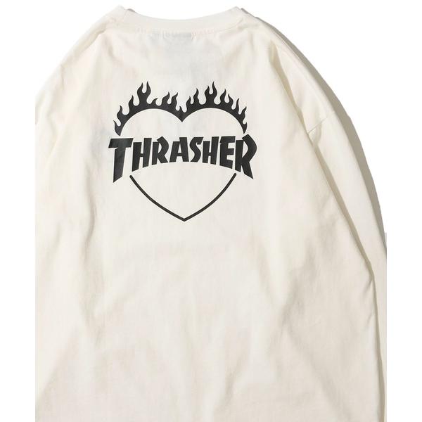 tシャツ 「THRASHER / スラッシャー」バーニングハートロゴ ロングスリーブTシャツ メンズ...