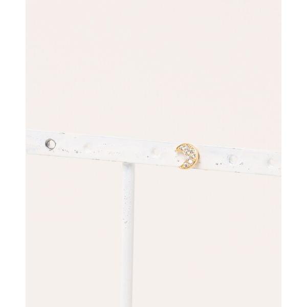 ピアス KISHOKACHI 希少価値 クレッセントムーンデザインストーンボディーピアス 16ゲージ...