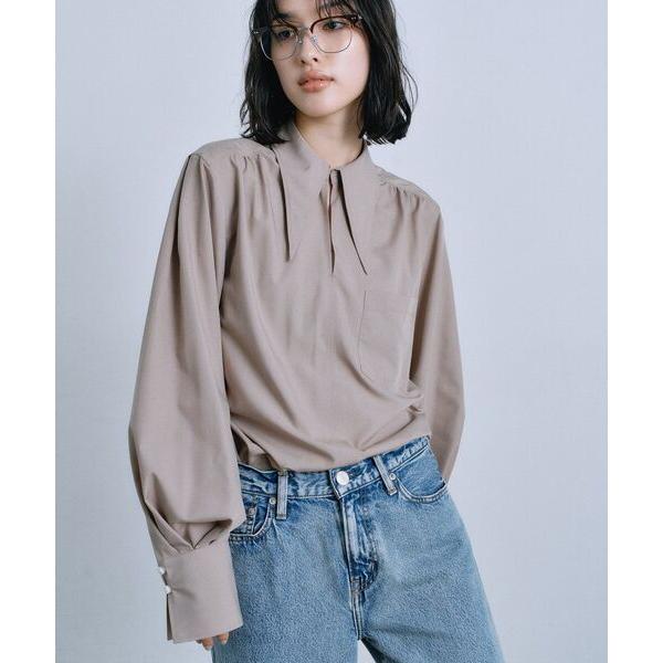 ブラウス シャツ point neck shirt レディース