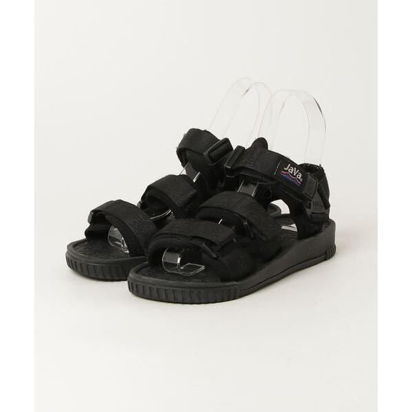 「Java」 フラットサンダル 25.0cm ブラック レディース