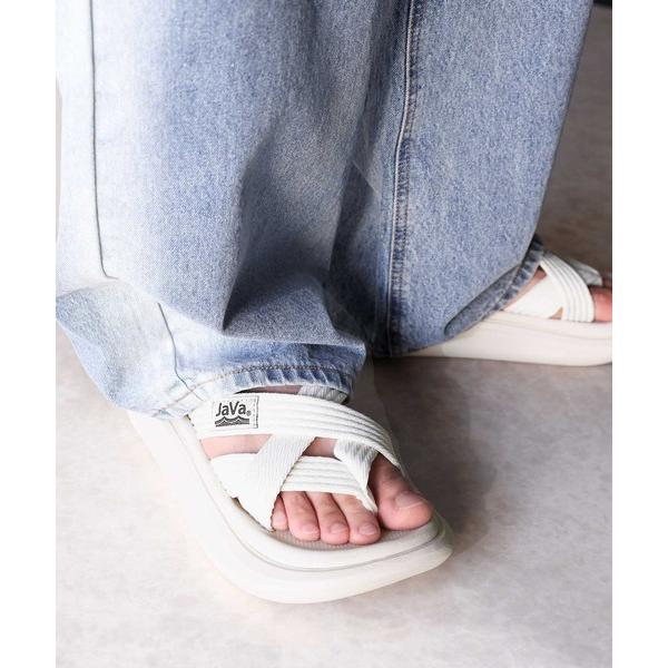 「Java」 サンダル 26.0cm アイボリー メンズ