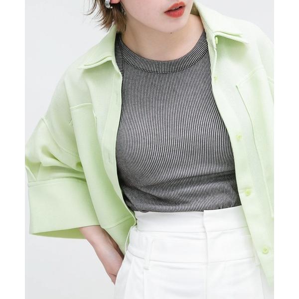 「KBF」 ノースリーブトップス ONE チャコールグレー レディース