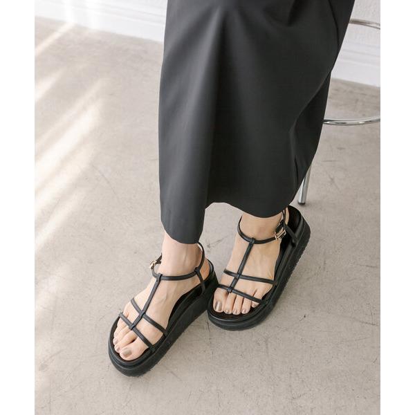 「RIVE DROITE」 「r.good」フラットサンダル L ブラック レディース