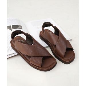 「Piedi Nudi」 フラットサンダル 24.5cm ダークブラウン レディース