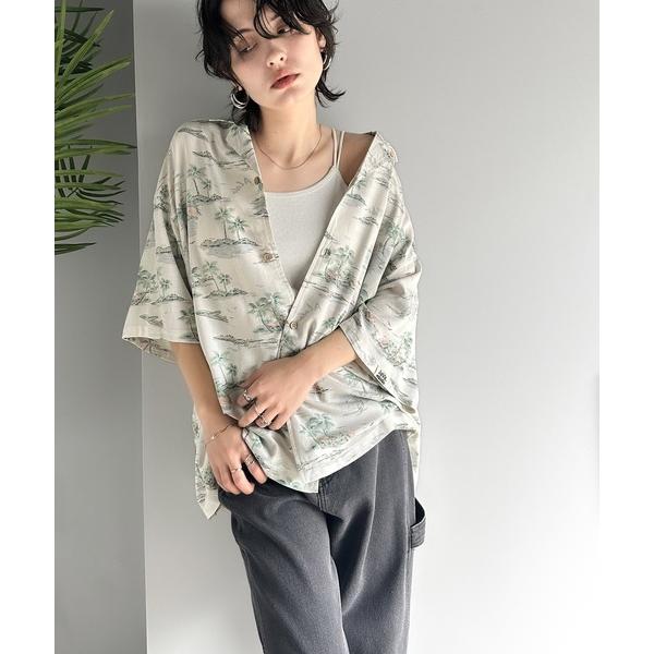 「Java」 半袖シャツ LARGE ホワイト レディース