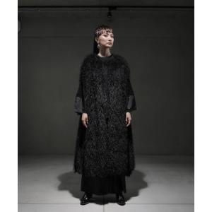 コート アウター ロングボアフリンジジレ（レディース） レディース