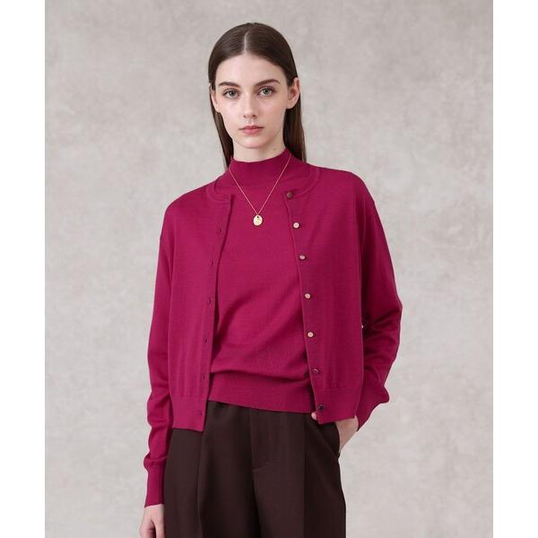 カーディガン 「セットアップ対応商品」スーパーファインメリノクルー カーディガン レディース