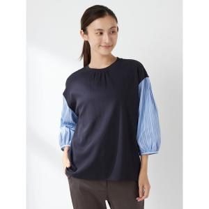 tシャツ 袖布帛プルオーバー レディース