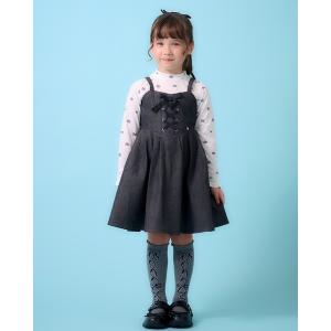 ワンピース デニム風キャミワンピース＆シアー長袖Tシャツセット キッズ 子供服 女の子｜ZOZOTOWN Yahoo!店