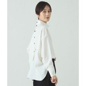 ブラウス シャツ 「着用しわ軽減/吸水速乾」バックボタンブラウス レディース