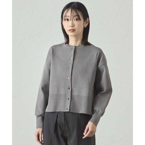 ジャケット ノーカラージャケット 「着回し抜群」フォルムニットブルゾン レディース