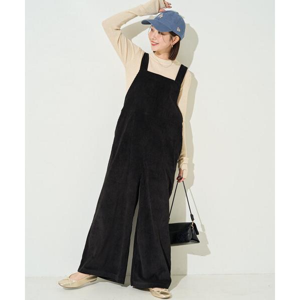 サロペット オーバーオール 限定展開　カット コーデュロイ サロペット レディース