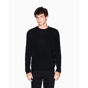 セーター ニット 「A|X アルマーニ エクスチェンジ」オールオーバージャカードロゴ ニットプルオーバー メンズ