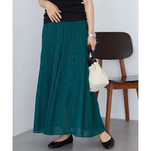 スカート カットジャガードプリーツスカート