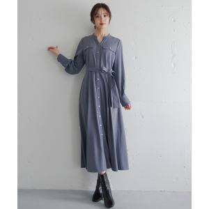 ワンピース 「WEB限定」キンボタンサファリワンピース601751