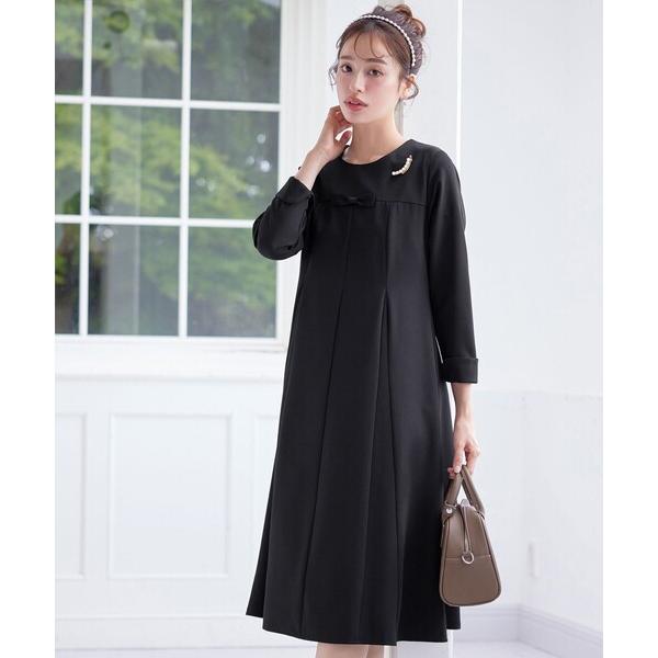 ワンピース 「安田美沙子さん着用」フレアAラインリボンワンピース