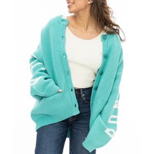 カーディガン 「BILLABONG/ビラボン」24AW LOGO JACQUARD SWEATER/ジャガード織りカーディガン レディース