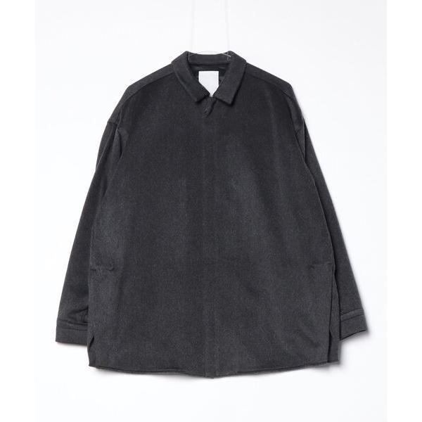 シャツ onegravity / カシミヤ ジップアップオーバーレイヤーシャツ メンズ