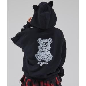パーカー 「OY/オーワイ」FADED DOLLY MASK HOODIE ZIP UP/オードリーマスク ジップアップパーカー レディース メンズ