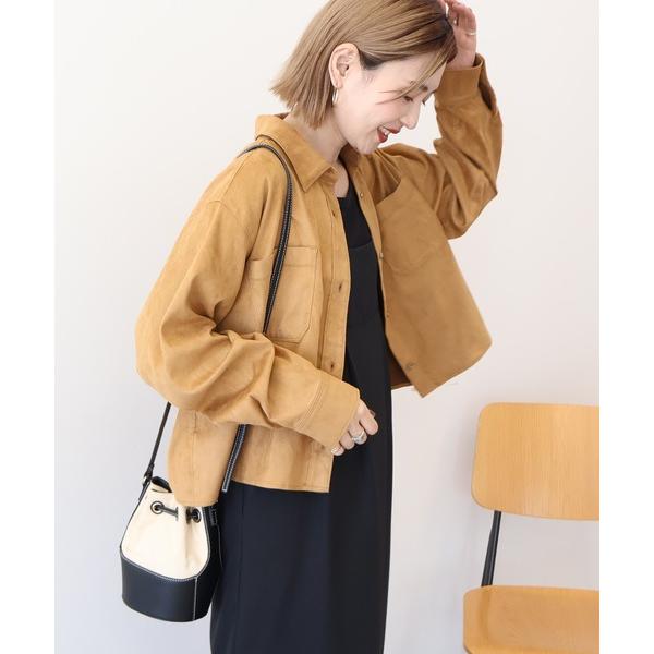 ブラウス シャツ Wポケットスエードライクシャツ レディース