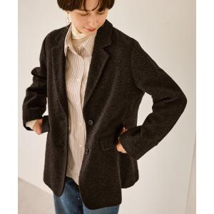 ジャケット テーラードジャケット ネップツイードテーラードジャコット レディース