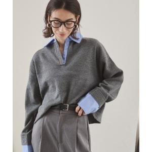 美品　ランバン　トップス　38 LANVIN en Bleu 「LANVIN Bleu」 長袖ニット 38 ブラック