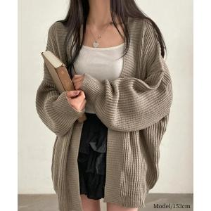 カーディガン 新触感！オーバーニットカーディガン 着流し Vネック ニットカーデ オフィスカジュアル きれいめカジュアル レディース 韓国 レディース