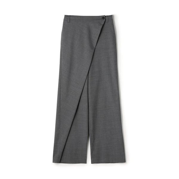 スラックス パンツ Super140's ウールトロピカル ラップパンツ レディース