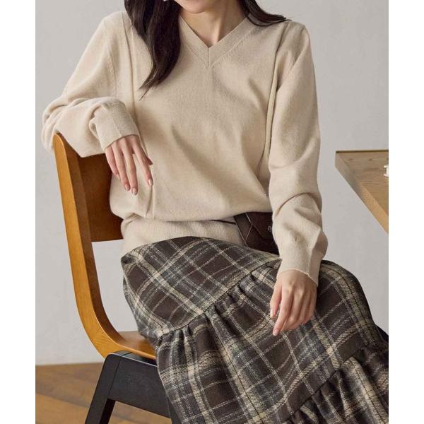 ニット セーター タックデザインニット レディース