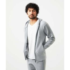 パーカー 「セットアップ」ニットジップアップパーカー メンズ