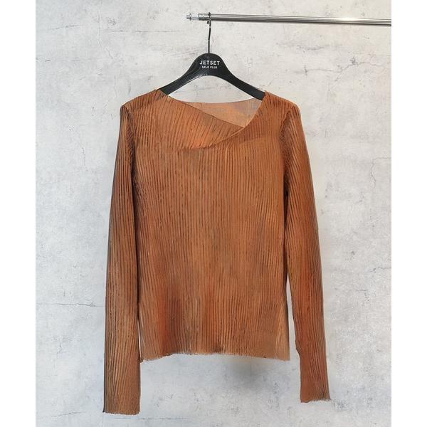 ニット セーター 「FONT LAB」アシンメトリーネックシアーニット レディース