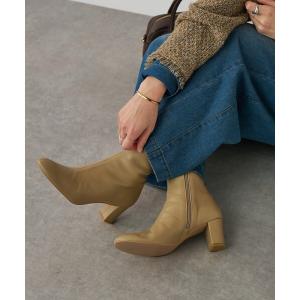 ブーツ 「安定感」ラウンドトゥショートブーツ レディース