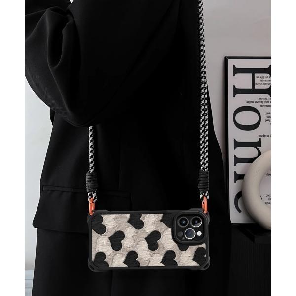 スマホケース Shoulder Heart iPhone Case 15 16 Plus Pro P...