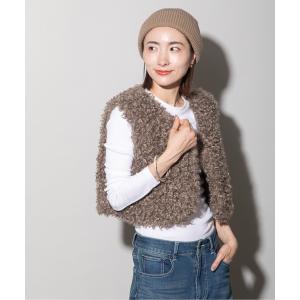 ベスト ジレ カールファー プードルベスト レディース