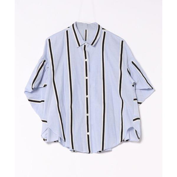 ブラウス シャツ 「」フレアストライプシャツR レディース