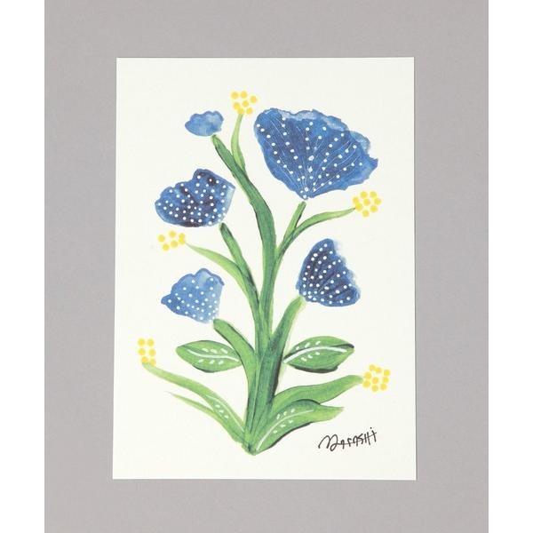 文房具 FLOWER CARD ブルー/600716