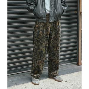 パンツ コーデュロイプリント オーバー パンツ メンズ