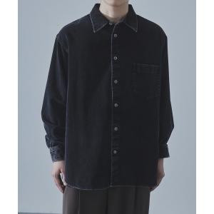 シャツ 「SLICK/スリック」Sulfur-Dyed Corduroy Regular Shirt/サルファーダイコーデュロイレギュラーカラーシャツ