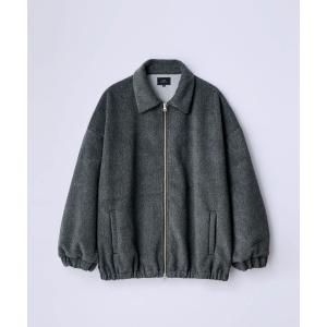 ブルゾン アウター 「SLICK/スリック」Shaggy Melton Zip Up Blouson/シャギーメルトンジップアップショートブルゾン メ