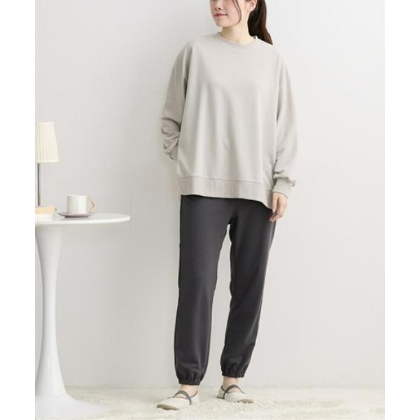 マタニティ マタニティウェア　ミニ裏毛長袖スウェットルームウェア