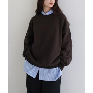 トレーナー スウェット ワンポイント袖ロゴ刺繍スウェットトップス レディース メンズ