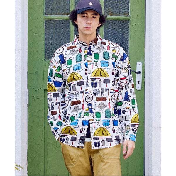 シャツ ブロード 総柄プリント R/Gシャツ メンズ レディース