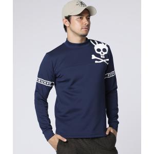 tシャツ 「GOLF」ラインスリーブロゴ モックネックＴシャツ メンズ