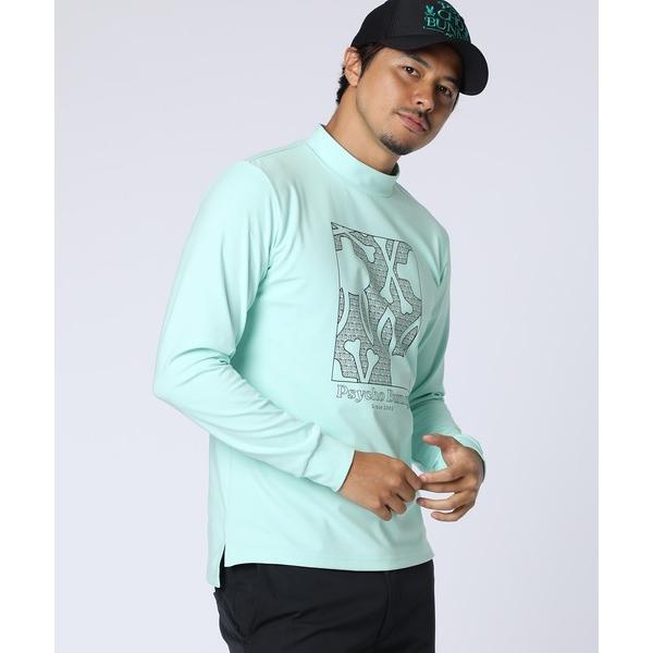 tシャツ 「GOLF」オリジナル総柄アートワーク モックネックＴシャツ メンズ