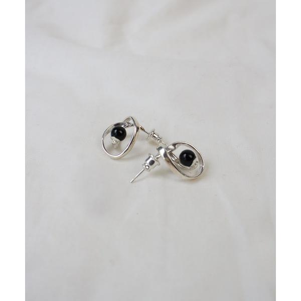 ピアス 「Aperdiem」Twirl Onyx P ピアス レディース