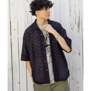 「niko and...」 半袖シャツ LARGE ネイビー メンズ