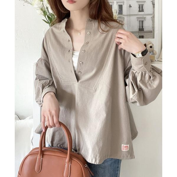 「Java」 7分袖ブラウス MEDIUM ベージュ レディース
