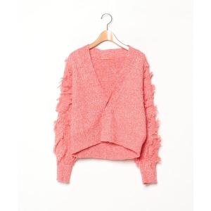 「mintdesigns」 ニットカーディガン 2 レッド レディース