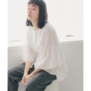 「niko and...」 半袖ブラウス LARGE オフホワイト レディース